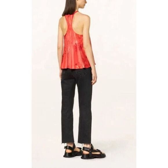 New All Saints Verna Nila Silk Blend Top US 6, Eur 38 - Picture 5 of 8